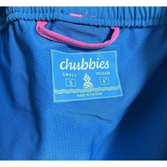 Chubbies The Avalons 4” Swim Trunks Size S Hot Pink Mesh Liner Beach Vacation - Picture 6 of 7